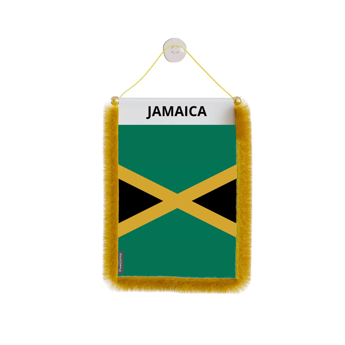 Fanion voiture jamaïque en polyester à suspendre élégant