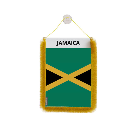 Fanion voiture jamaïque en polyester à suspendre élégant