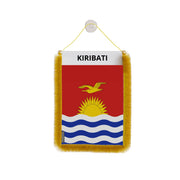 Fanion voiture kiribati en polyester à suspendre élégant