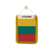 Fanion voiture lituanie en polyester à suspendre élégant