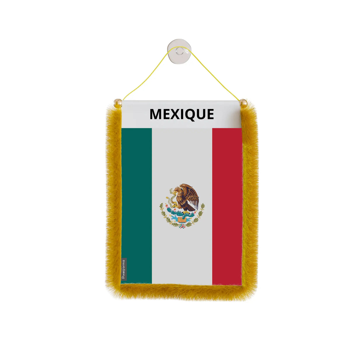 Fanion voiture mexique en polyester à suspendre élégant