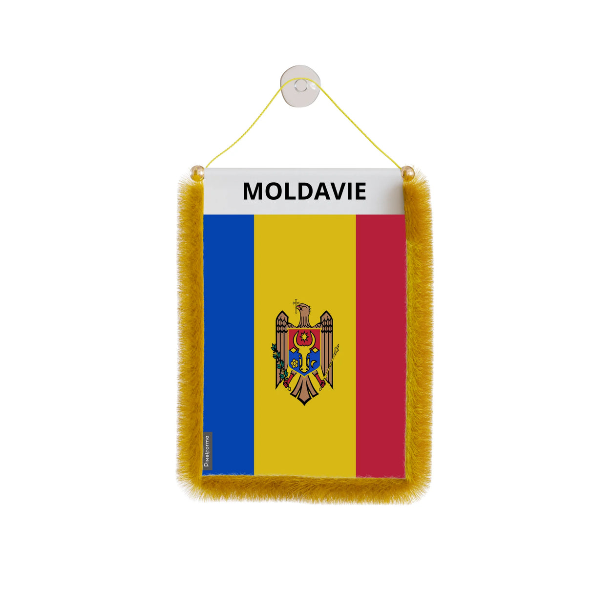 Fanion voiture moldavie en polyester à suspendre élégant