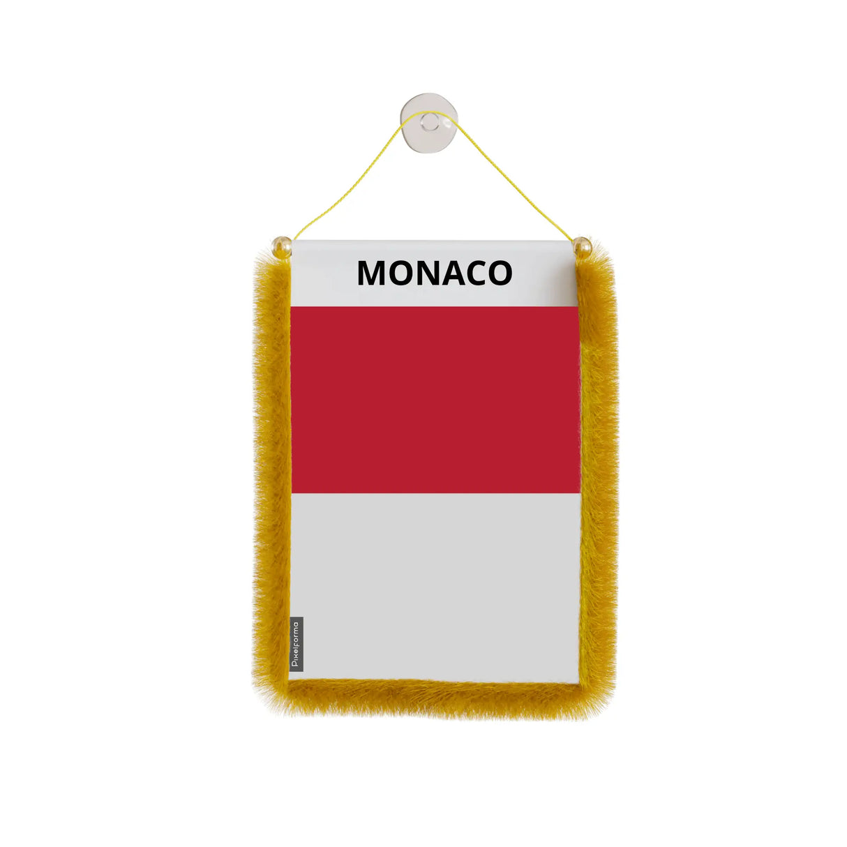 Fanion voiture monaco en polyester à suspendre élégant