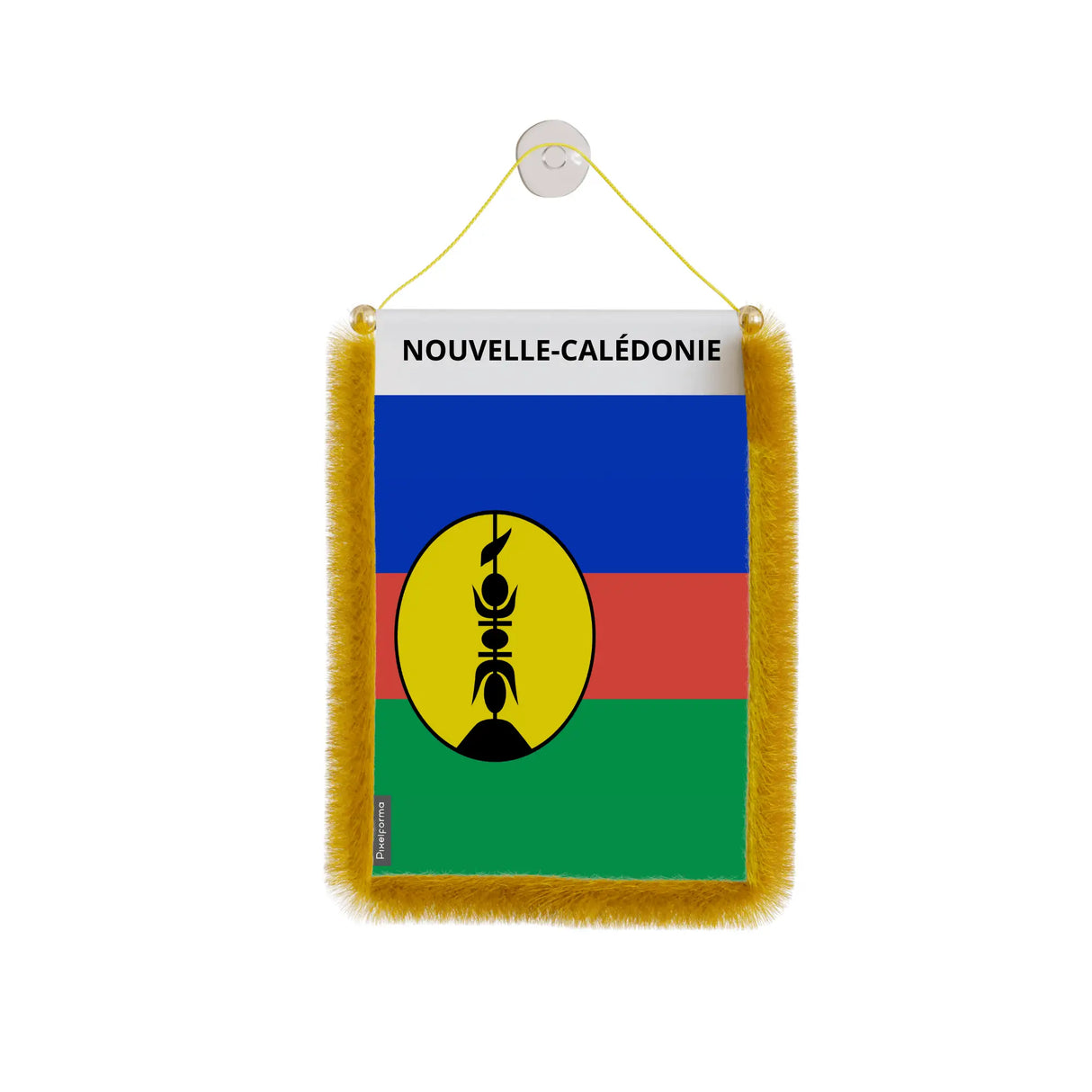 Fanion voiture nouvelle-calédonie polyester à suspendre