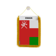 Fanion voiture oman en polyester à suspendre élégant