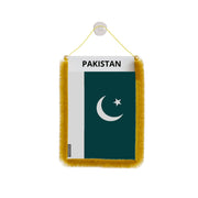 Fanion voiture pakistan en polyester à suspendre résistant