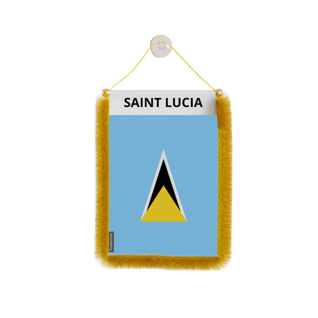 Fanion voiture sainte-lucie en polyester à suspendre