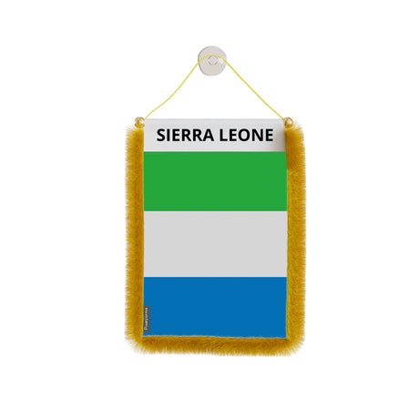 Fanion voiture sierra leone en polyester à suspendre élégant
