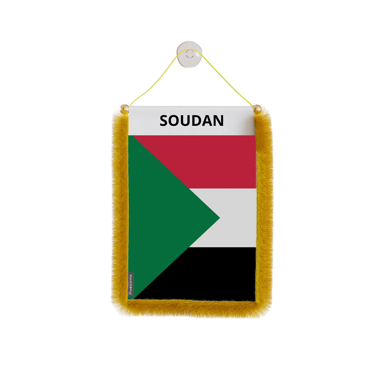 Fanion voiture soudan en polyester à suspendre élégant