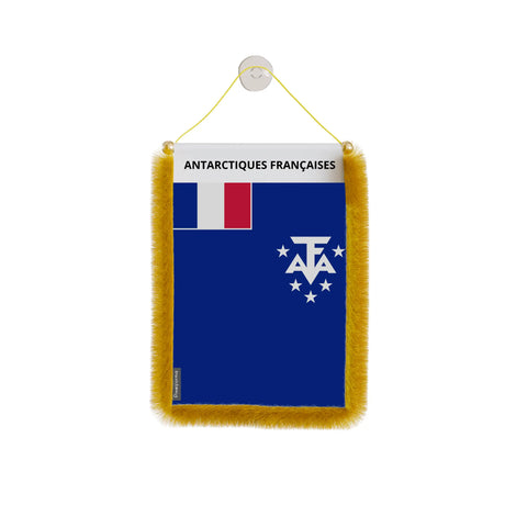 Fanion voiture terres australes polyester à suspendre