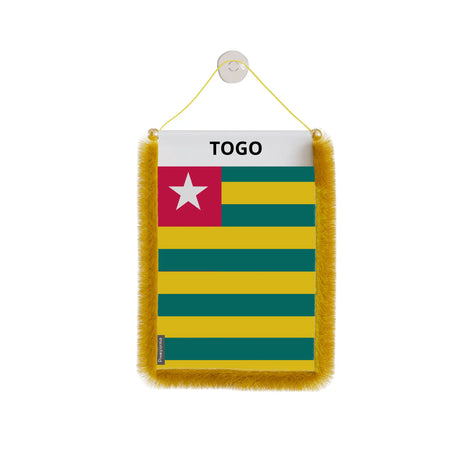 Fanion voiture togo en polyester à suspendre élégant