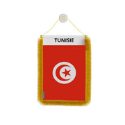 Fanion voiture tunisie en polyester à suspendre élégant