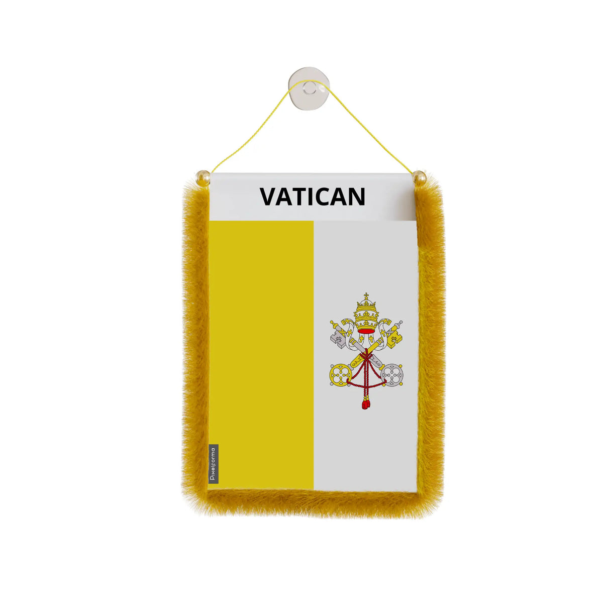 Fanion voiture vatican en polyester à suspendre élégant