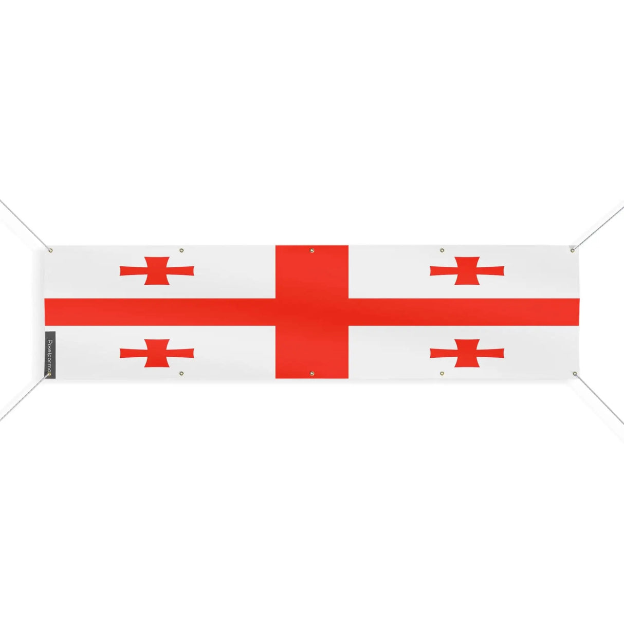 Grand drapeau géorgie en polyester résistant aux intempéries