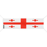 Grand drapeau géorgie en polyester résistant aux intempéries