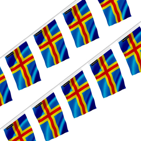 Guirlande drapeau åland en polyester à suspendre