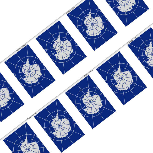 Guirlande drapeau antarctique en polyester - pixelforma