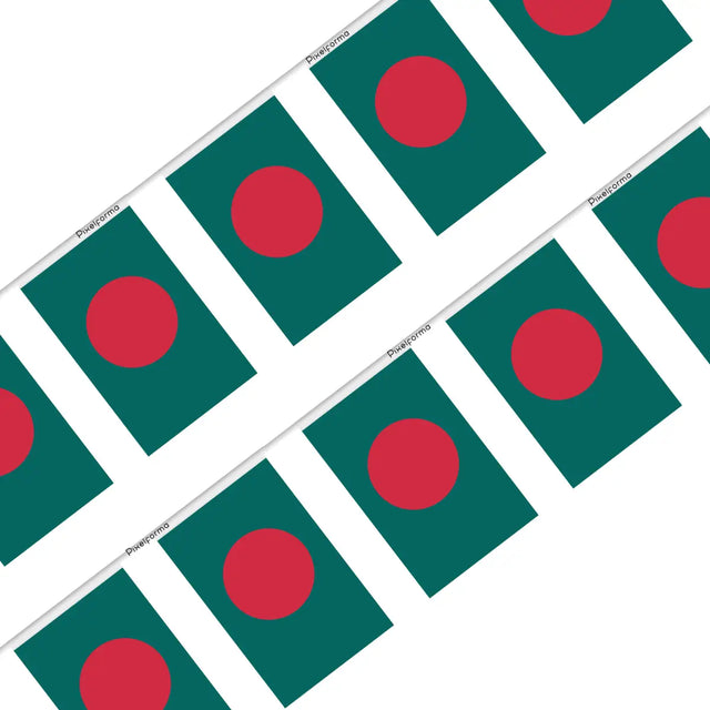 Guirlande Drapeau Bangladesh en Polyester - Pixelforma 