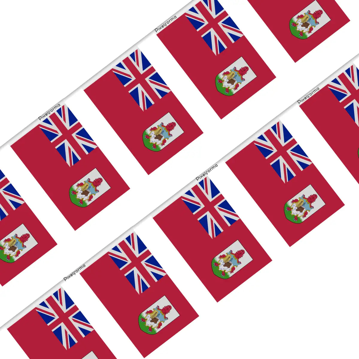 Guirlande Drapeau Bermudes en Polyester - Pixelforma 