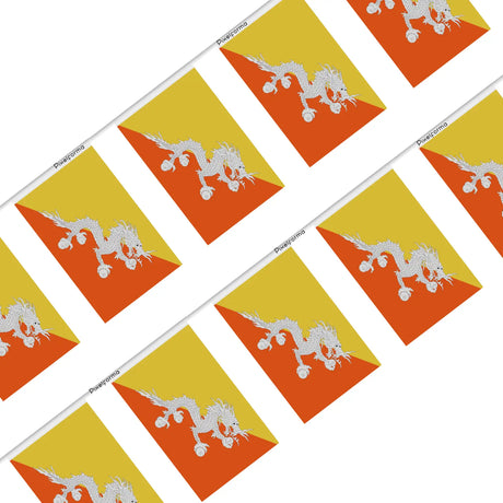 Guirlande drapeau bhoutan - pixelforma