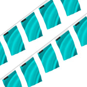 Guirlande drapeau bleu turquoise polyester à suspendre