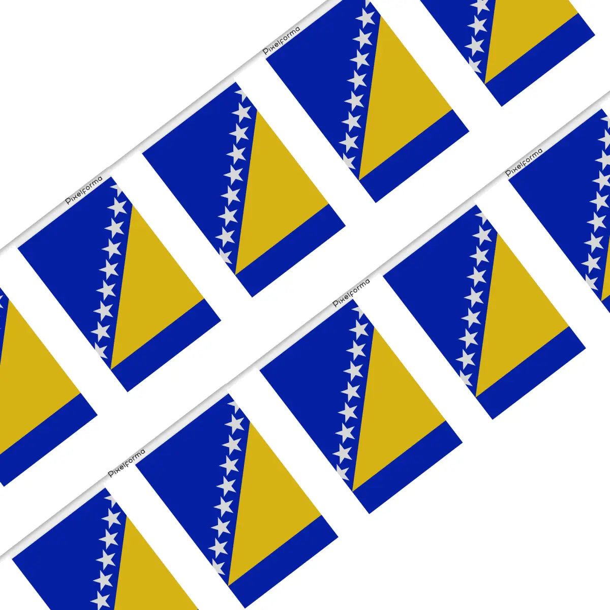 Guirlande Drapeau Bosnie-Herzégovine en Polyester - Pixelforma 