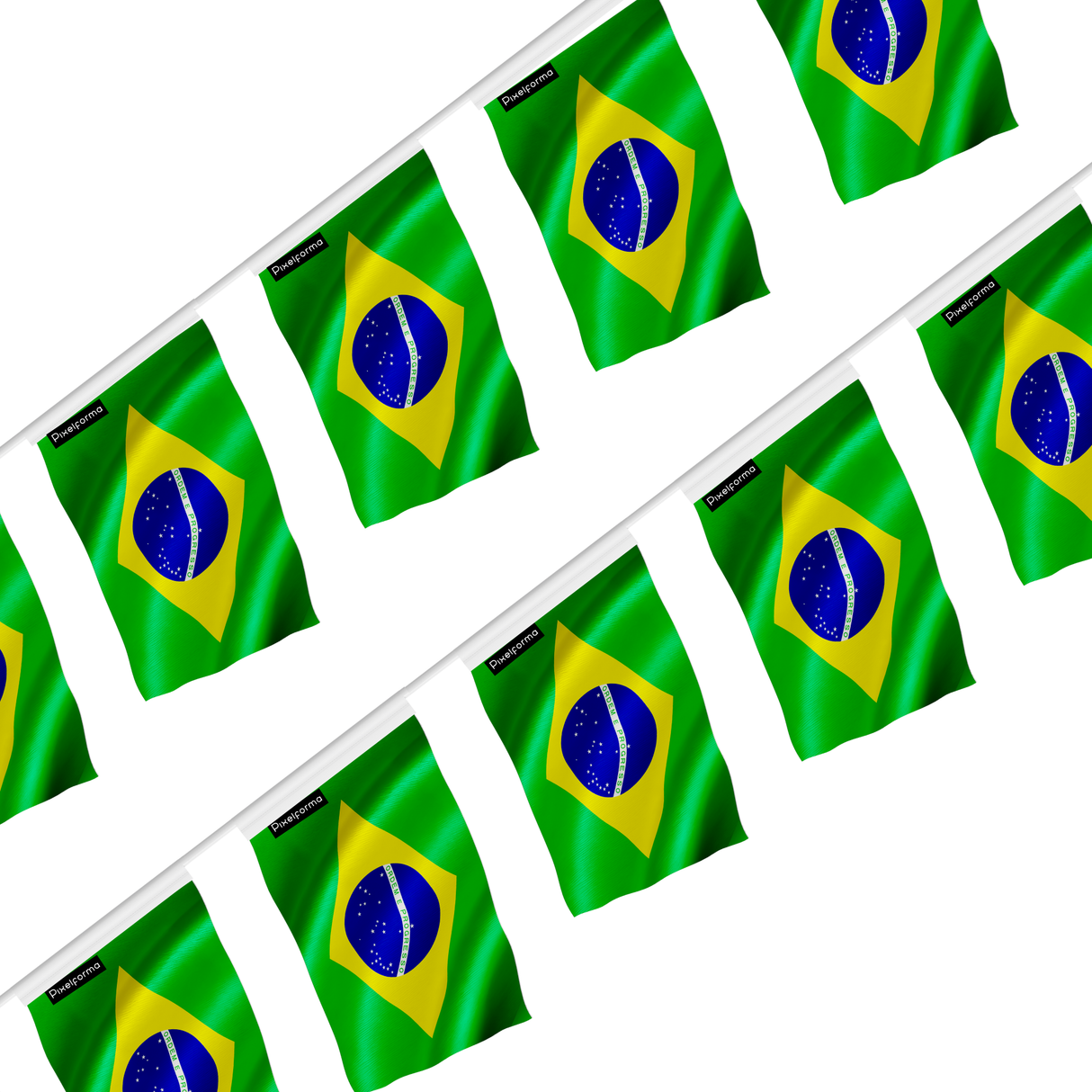 Guirlande drapeau brésil - pixelforma