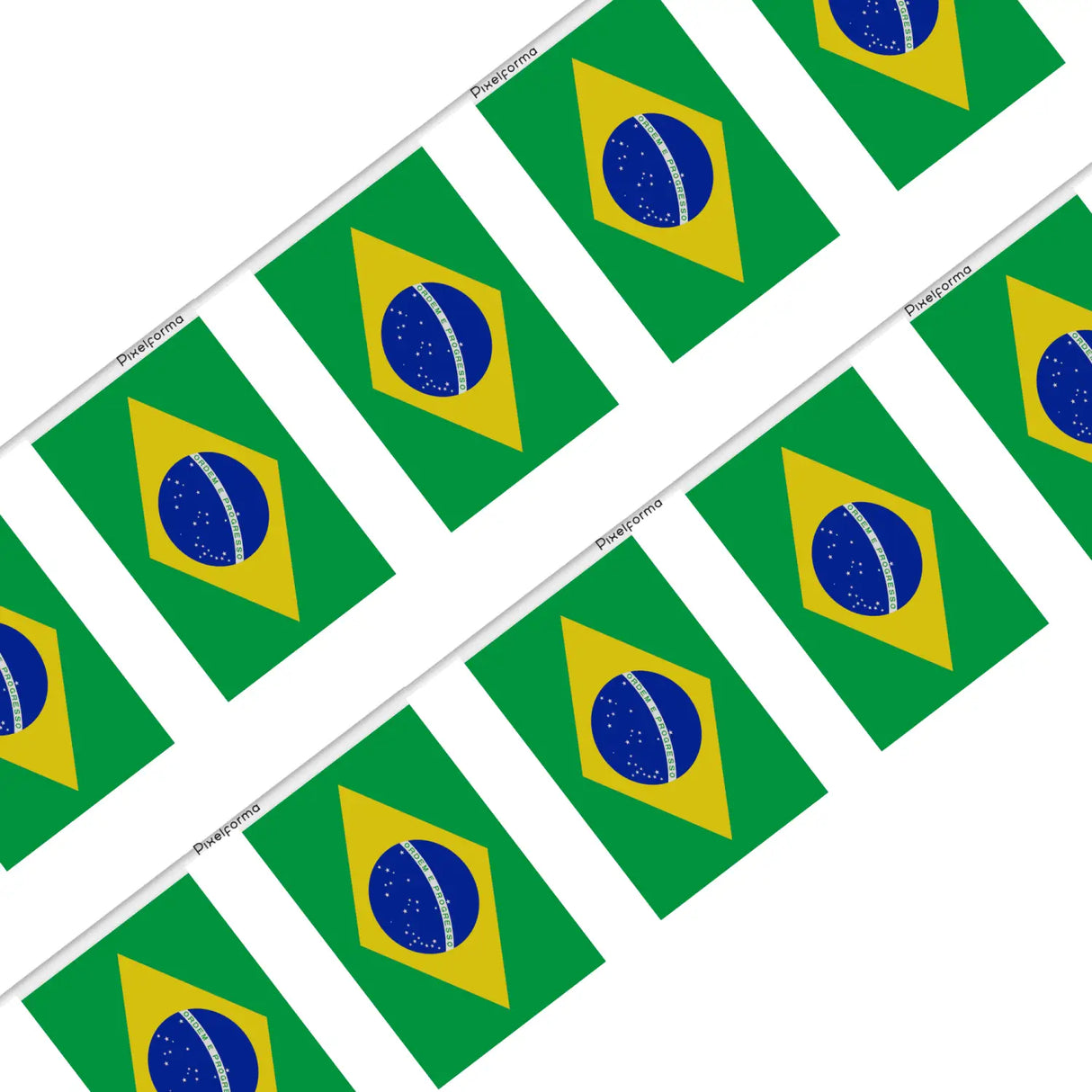 Guirlande drapeau brésil - pixelforma