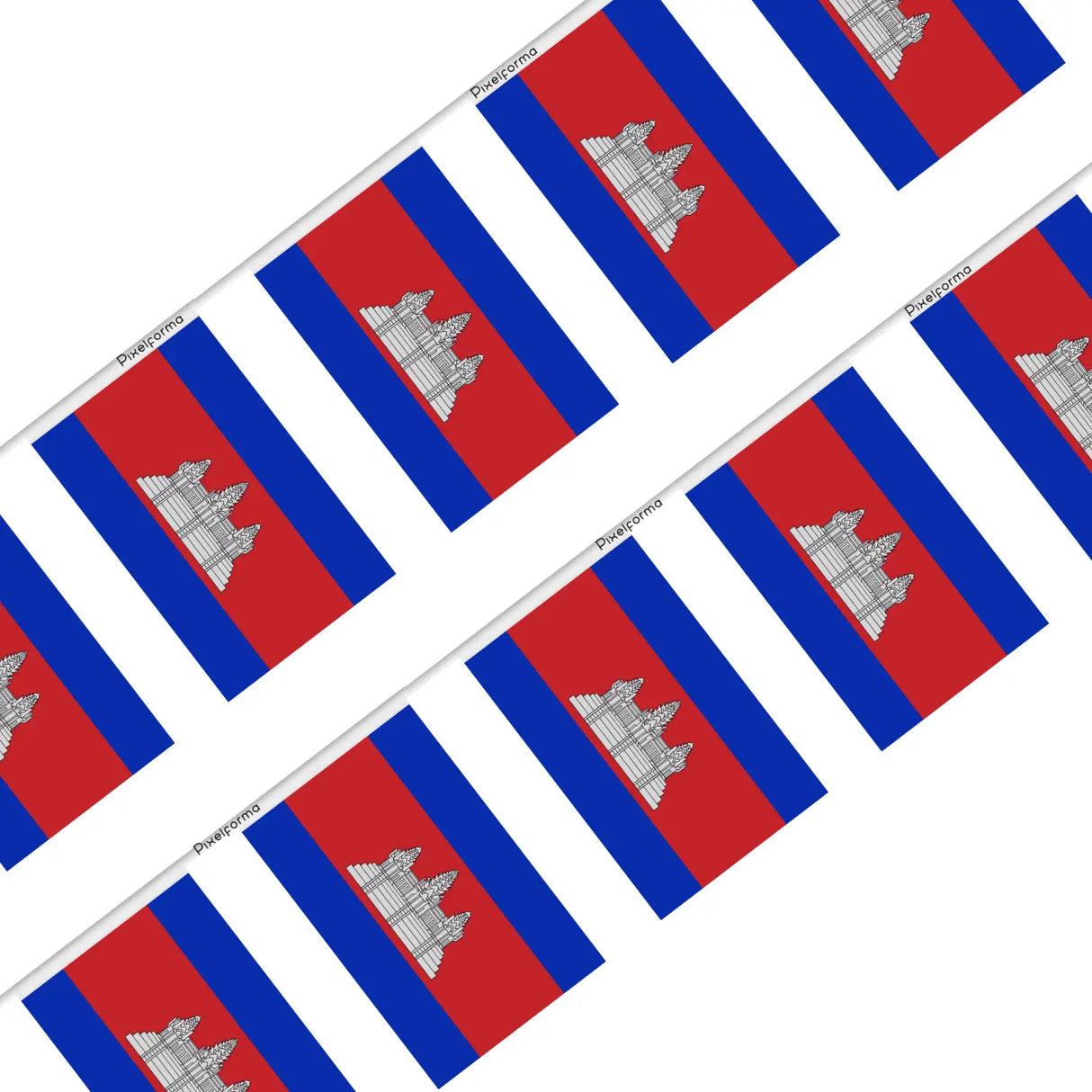 Guirlande drapeau cambodge - pixelforma
