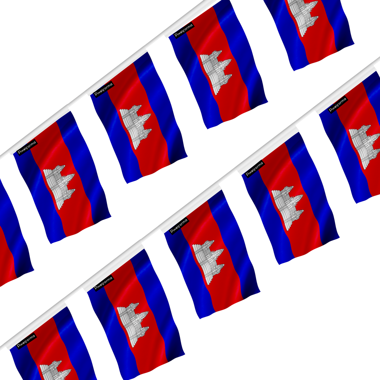 Guirlande drapeau cambodge - pixelforma