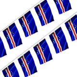 Guirlande drapeau cap-vert polyester à accrocher festif