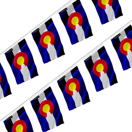 Guirlande drapeau colorado polyester résistant à accrocher
