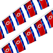 Guirlande drapeau corée du nord en polyester à suspendre