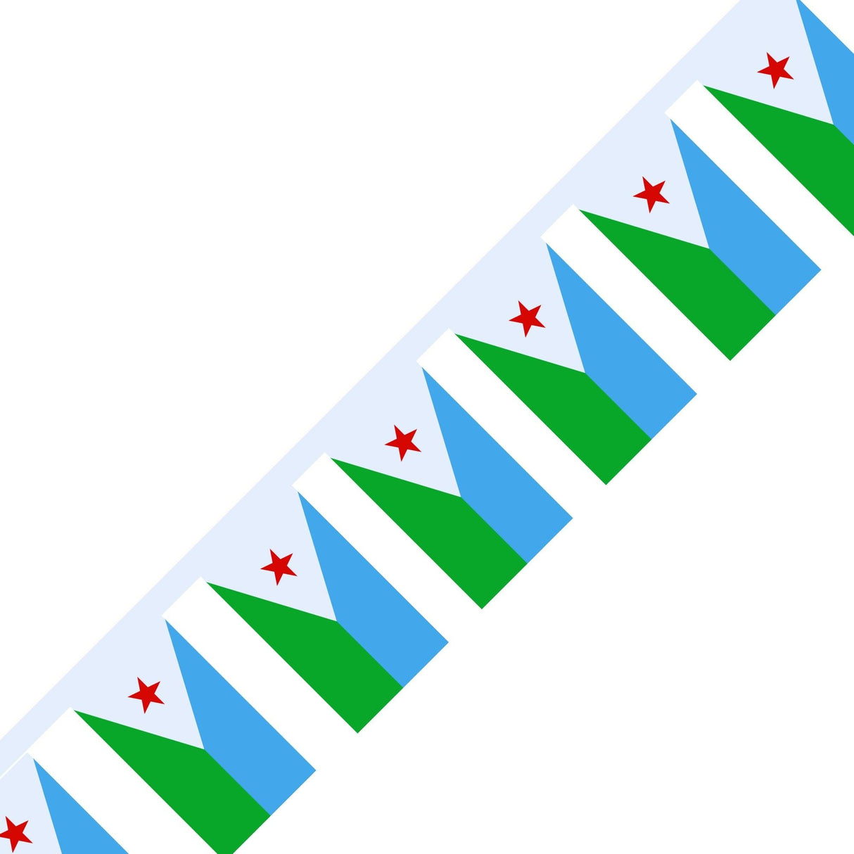 Guirlande Drapeau de Djibouti en plusieurs tailles - Pixelforma