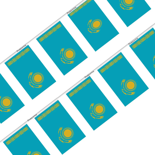 Guirlande drapeau de kazakhstan en polyester - pixelforma