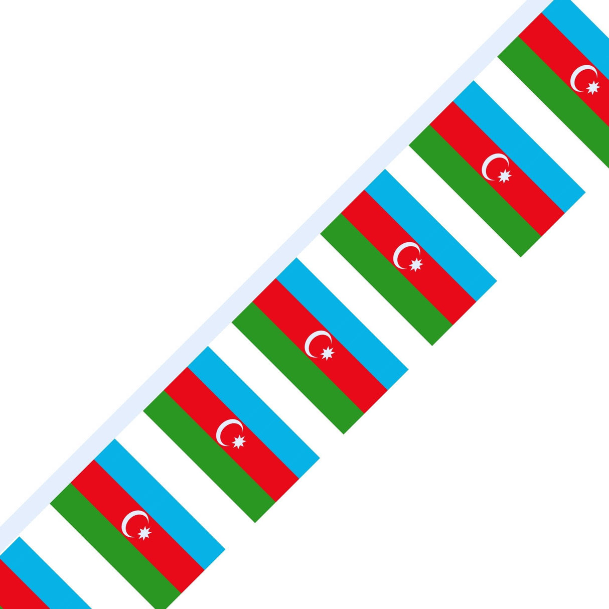 Guirlande Drapeau de l'Azerbaïdjan en plusieurs tailles - Pixelforma