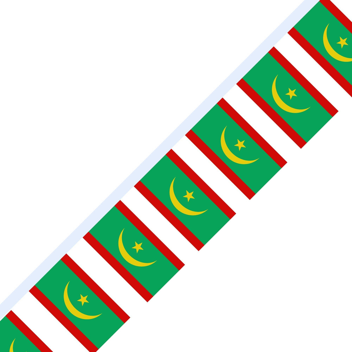 Official Mauritania Flag Garland - Pixelforma