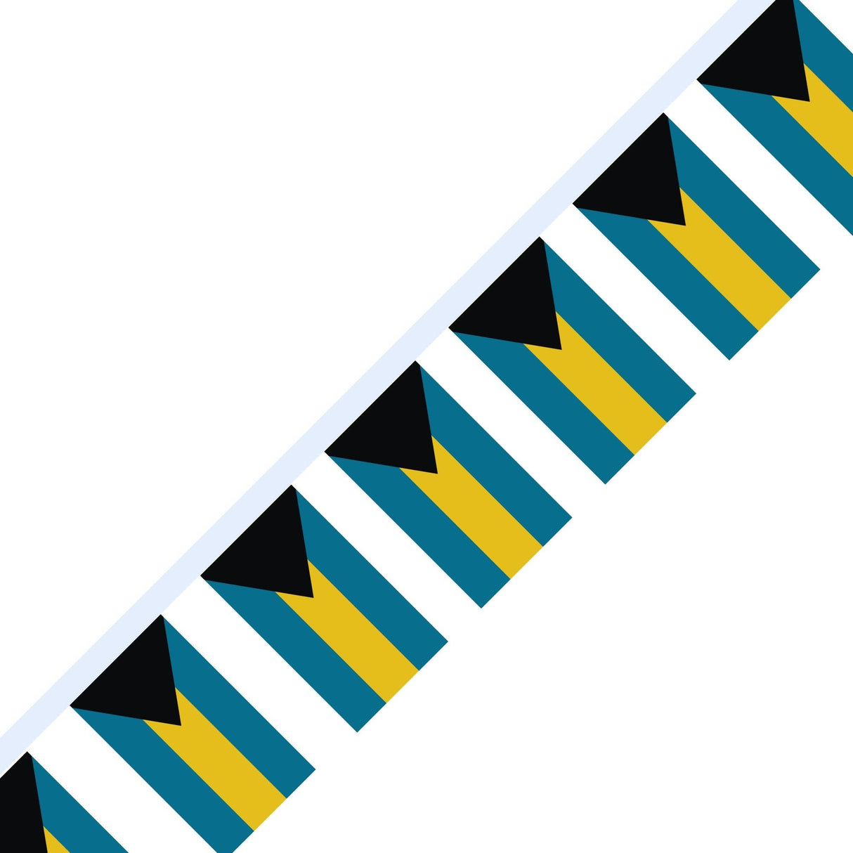 Guirlande Drapeau des Bahamas en plusieurs tailles - Pixelforma