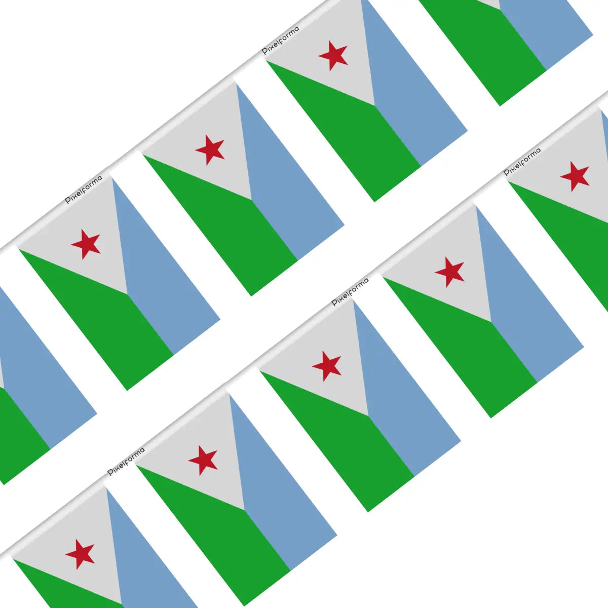 Guirlande drapeau djibouti - pixelforma