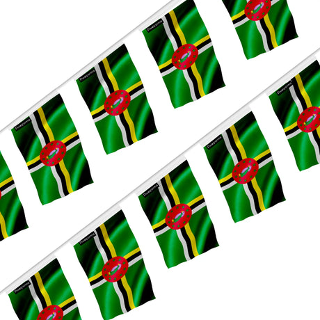 Guirlande drapeau dominique en polyester à accrocher
