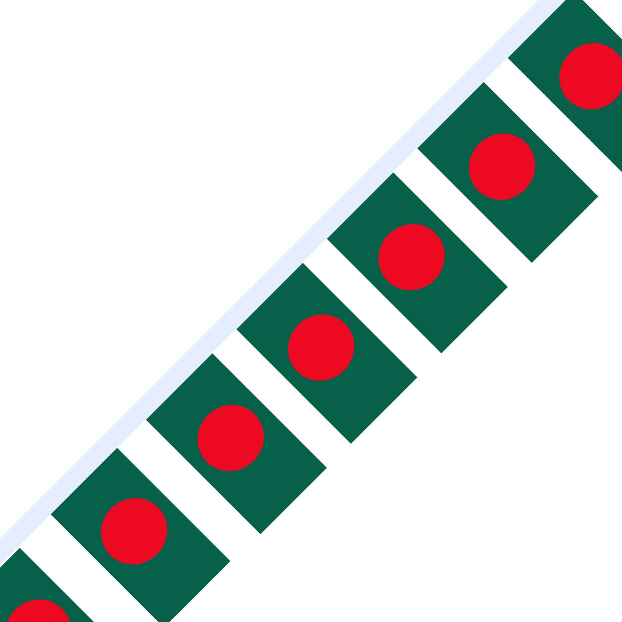 Bangladesh Flag Garland - Pixelforma