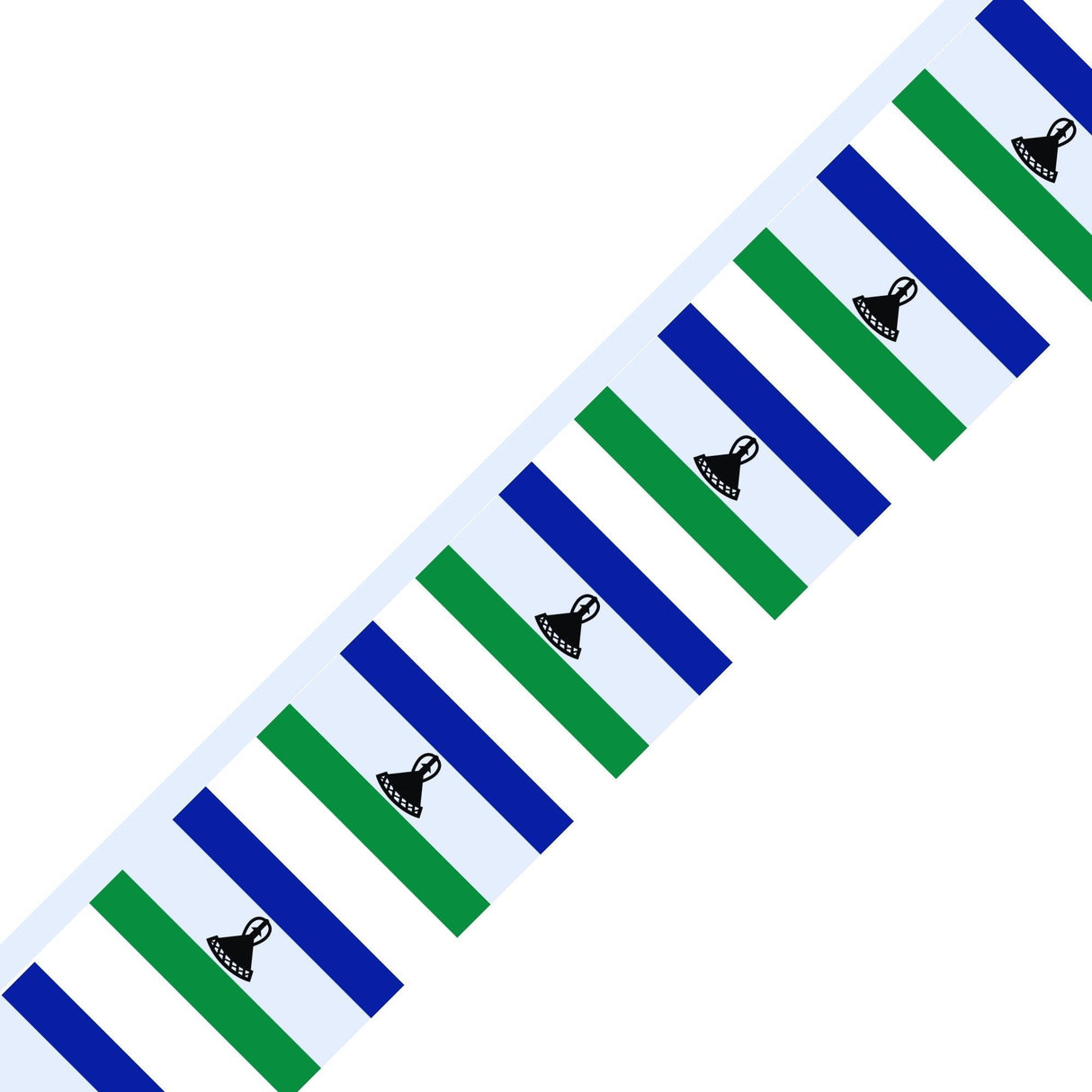 Guirlande Drapeau du Lesotho en plusieurs tailles - Pixelforma