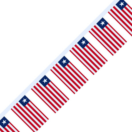 Guirlande Drapeau du Liberia en plusieurs tailles - Pixelforma