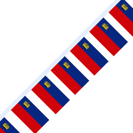 Liechtenstein Flag Garland - Pixelforma