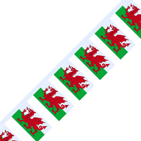 Wales Flag Garland - Pixelforma