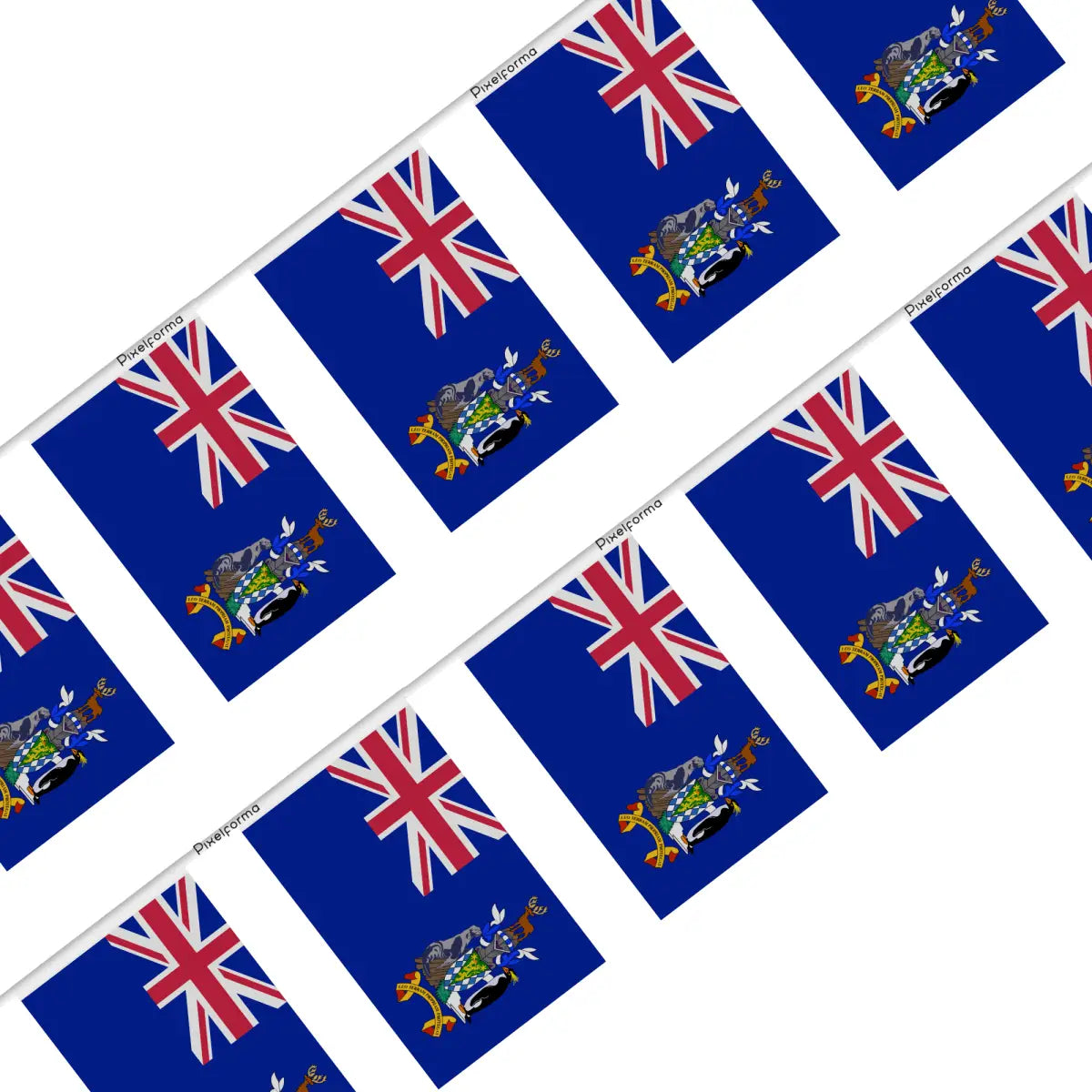 Guirlande drapeau géorgie du sud-et-les îles sandwich du sud - pixelforma