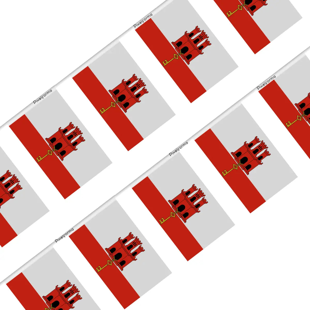 Guirlande Drapeau Gibraltar en Polyester - Pixelforma 