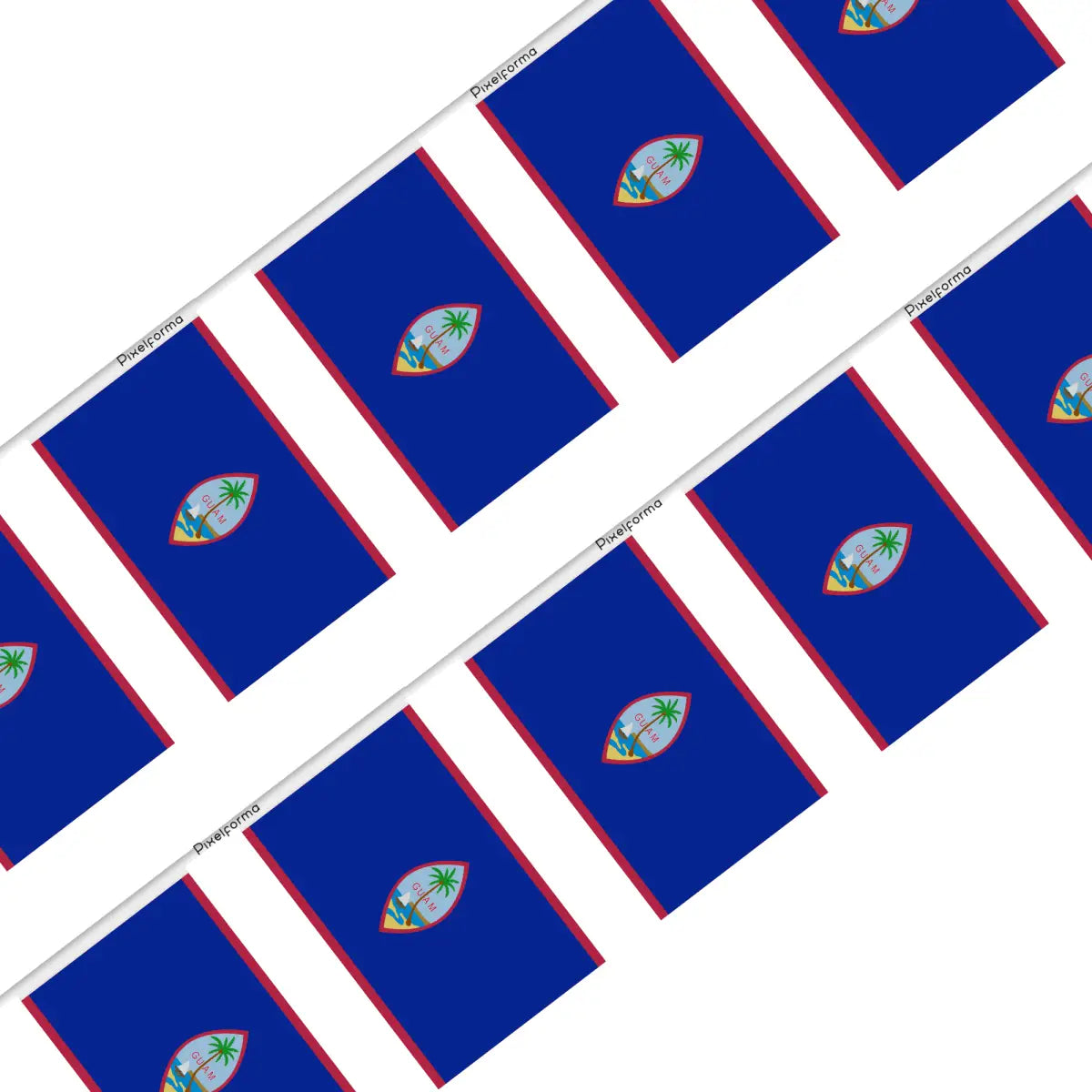 Guirlande Drapeau Guam en Polyester - Pixelforma 