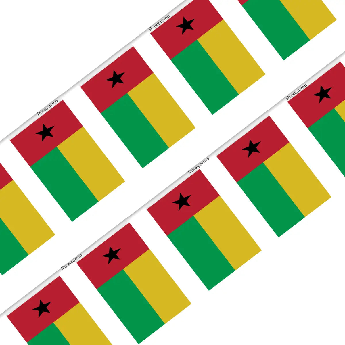 Guirlande Drapeau Guinée-Bissau en Polyester - Pixelforma 