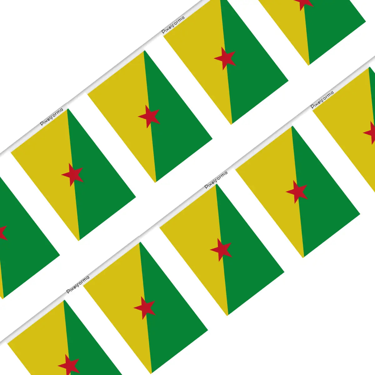 Guirlande drapeau guyane - pixelforma